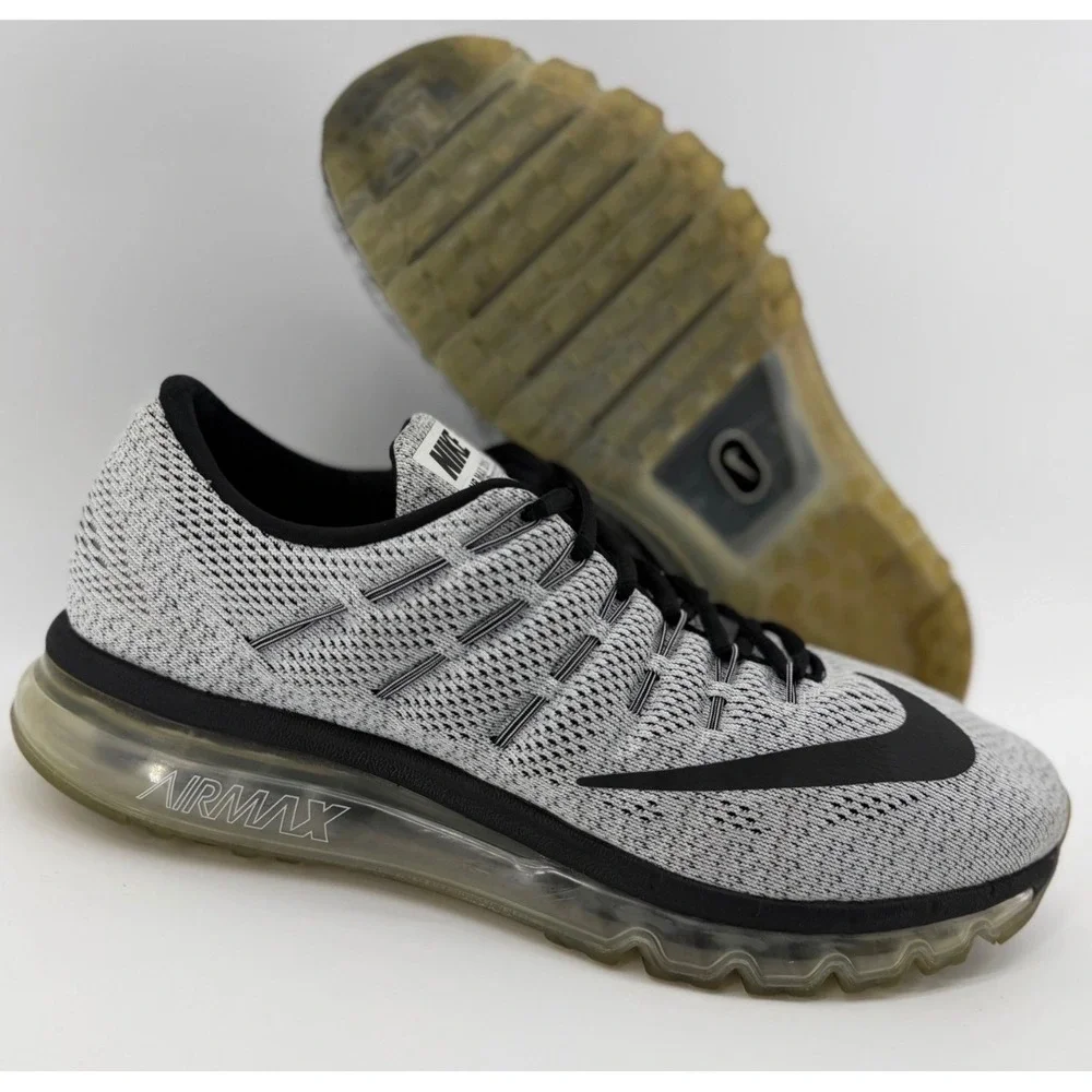 Nike Air Max 2016 Men Size 12 Grey Black White Running Athletic Shoes 806771-001